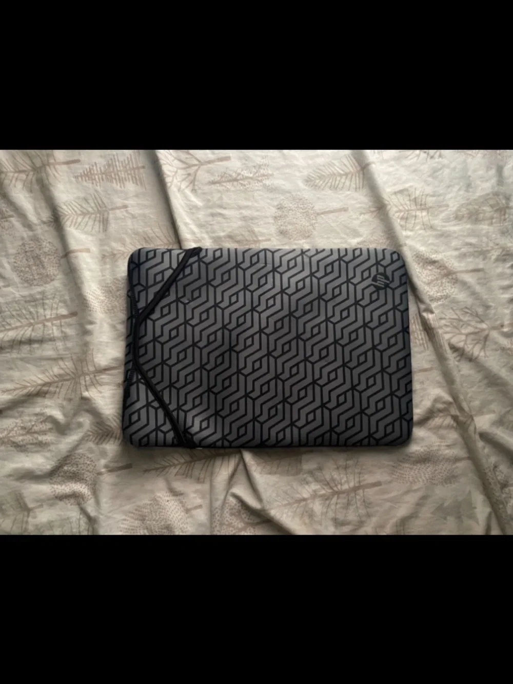 Gray Geometric Laptop Sleeve - Men Bags